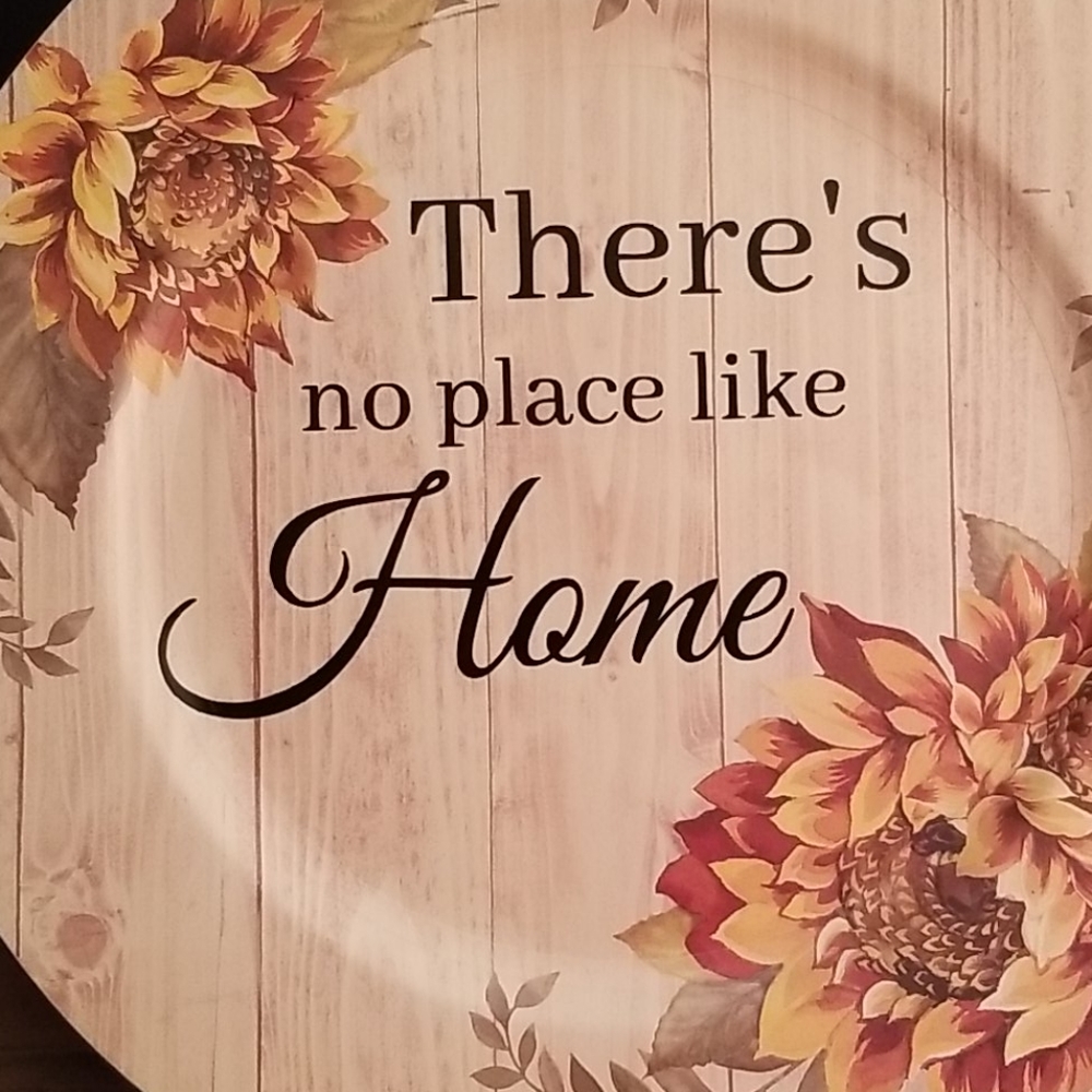 13" Sunflower Charger Plate with Saying - Picture 2 of 4